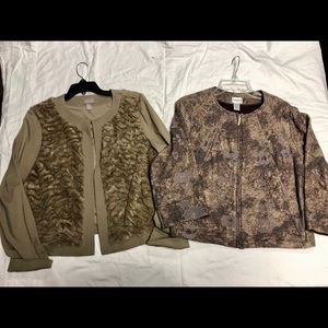 2 Taupe Chicos size 2 Jackets
